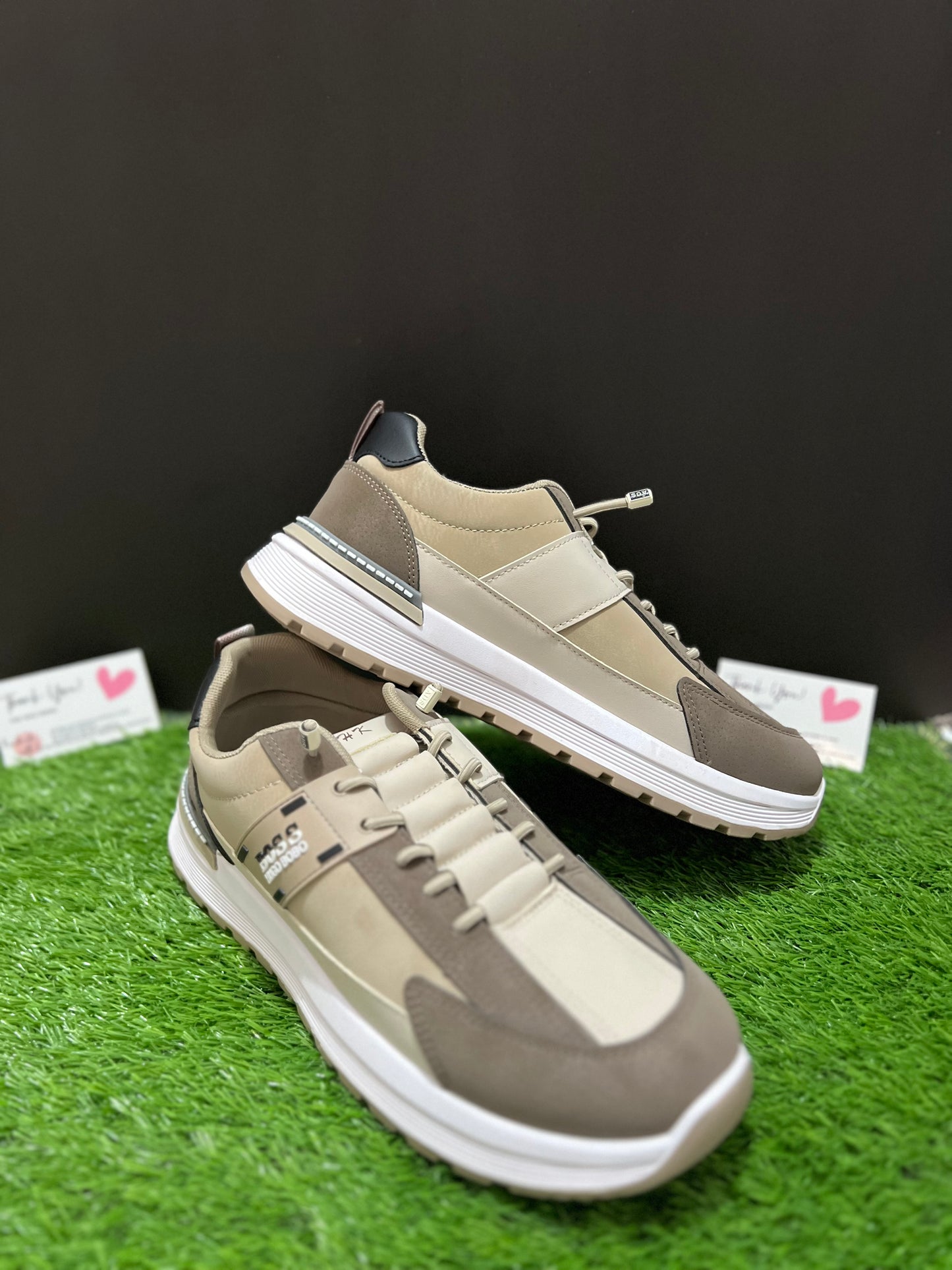 Sport Lifestyle 'Modern Earth' Casual Sneakers – Beige & Coffee Brown