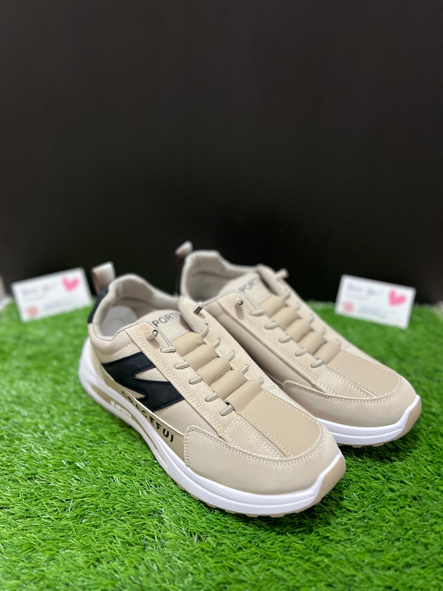 Sport Lifestyle 'Graceful' Casual Sneakers – Beige & Khaki