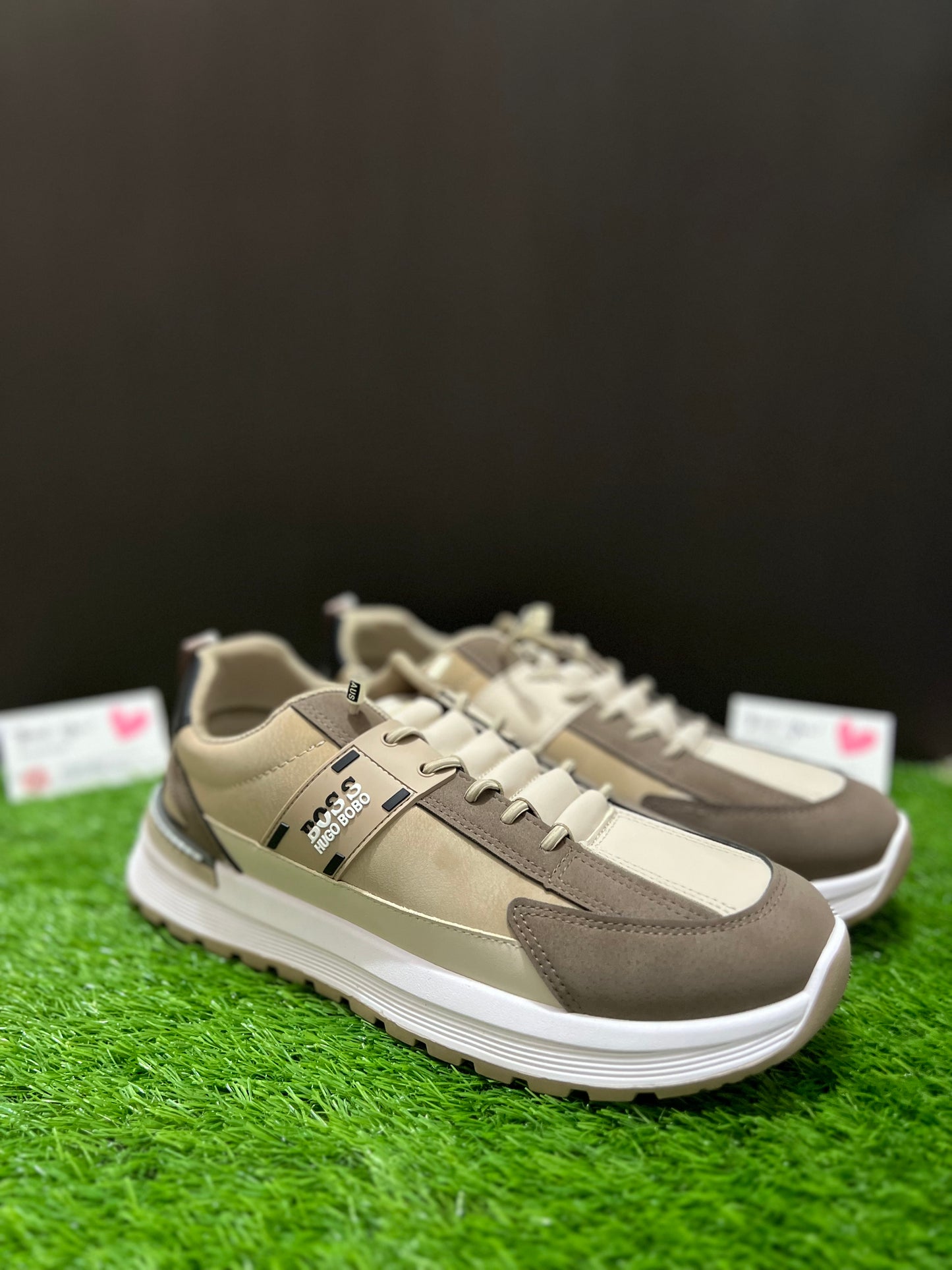 Sport Lifestyle 'Modern Earth' Casual Sneakers – Beige & Coffee Brown