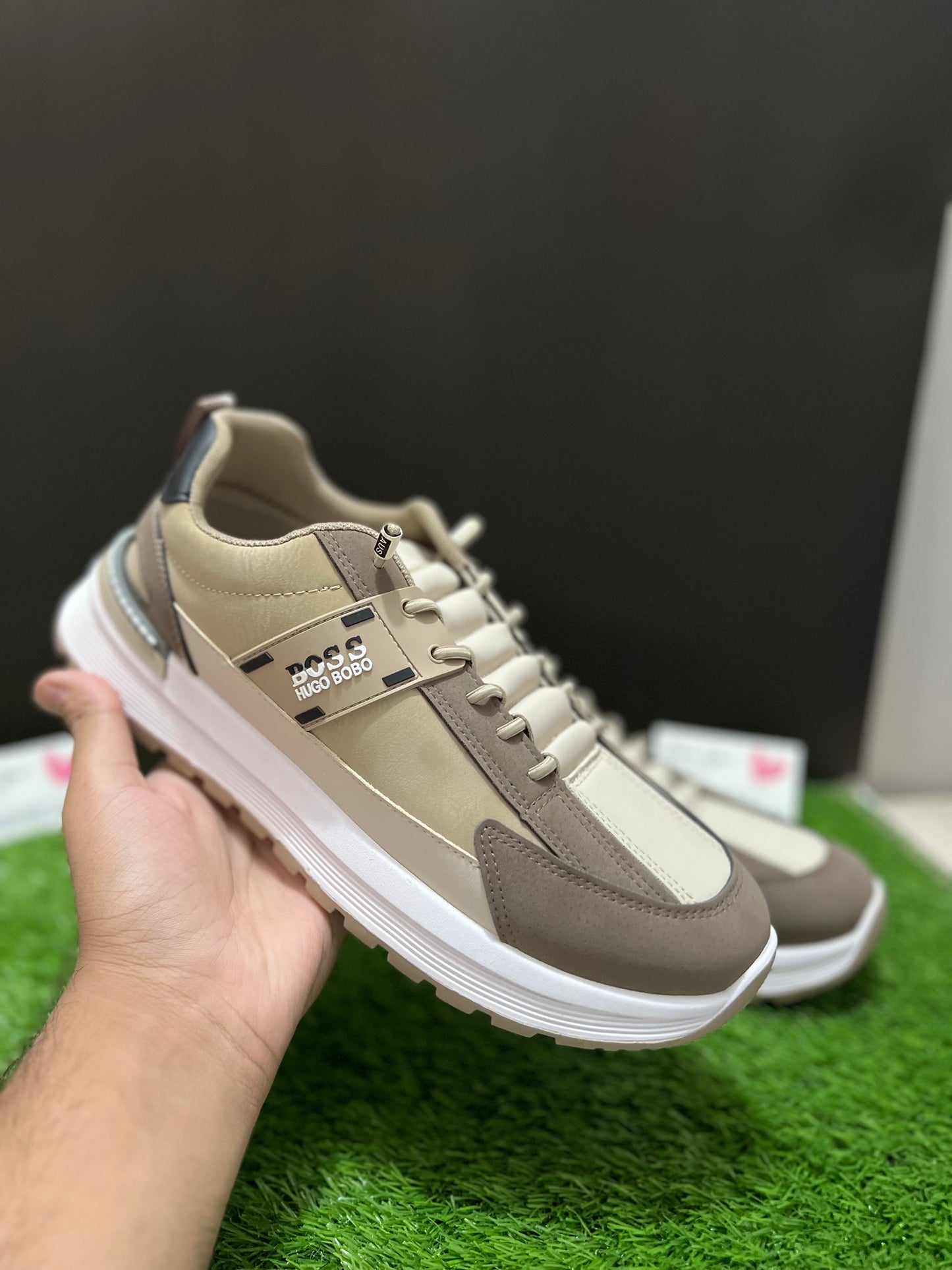 Sport Lifestyle 'Modern Earth' Casual Sneakers – Beige & Coffee Brown