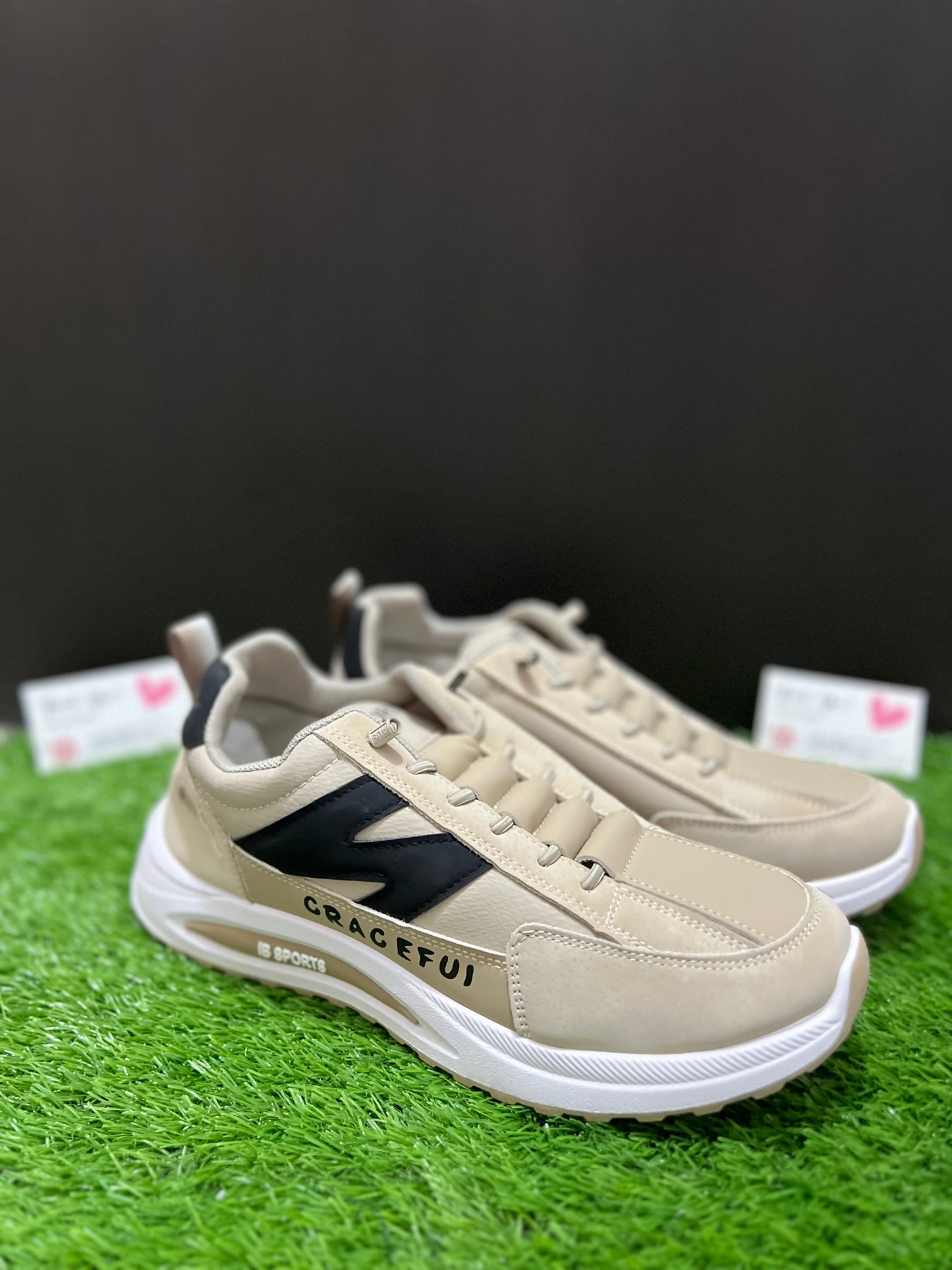 Sport Lifestyle 'Graceful' Casual Sneakers – Beige & Khaki