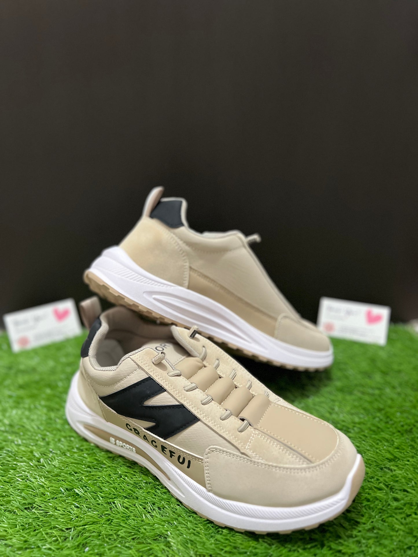 Sport Lifestyle 'Graceful' Casual Sneakers – Beige & Khaki