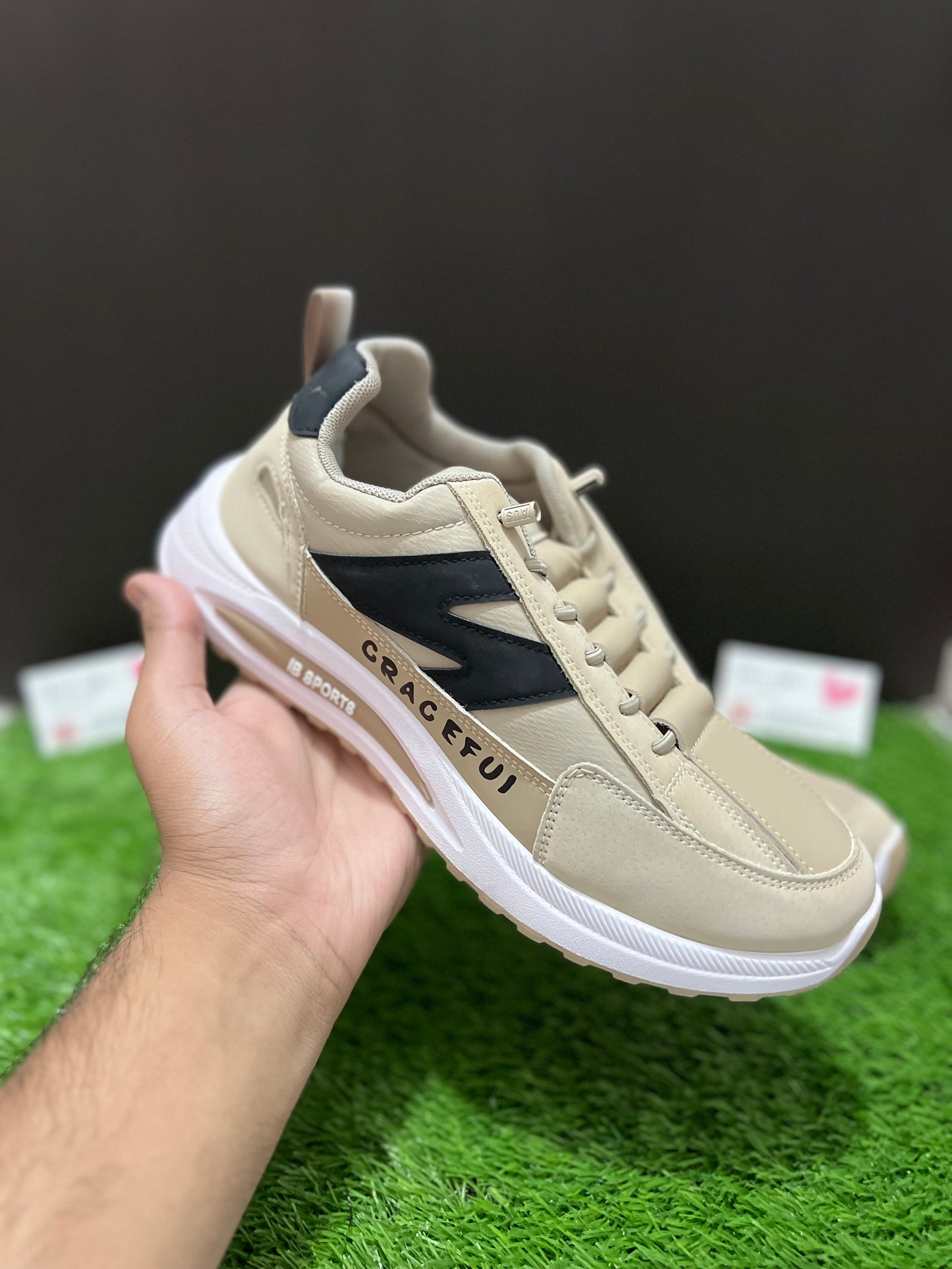 Sport Lifestyle 'Graceful' Casual Sneakers – Beige & Khaki