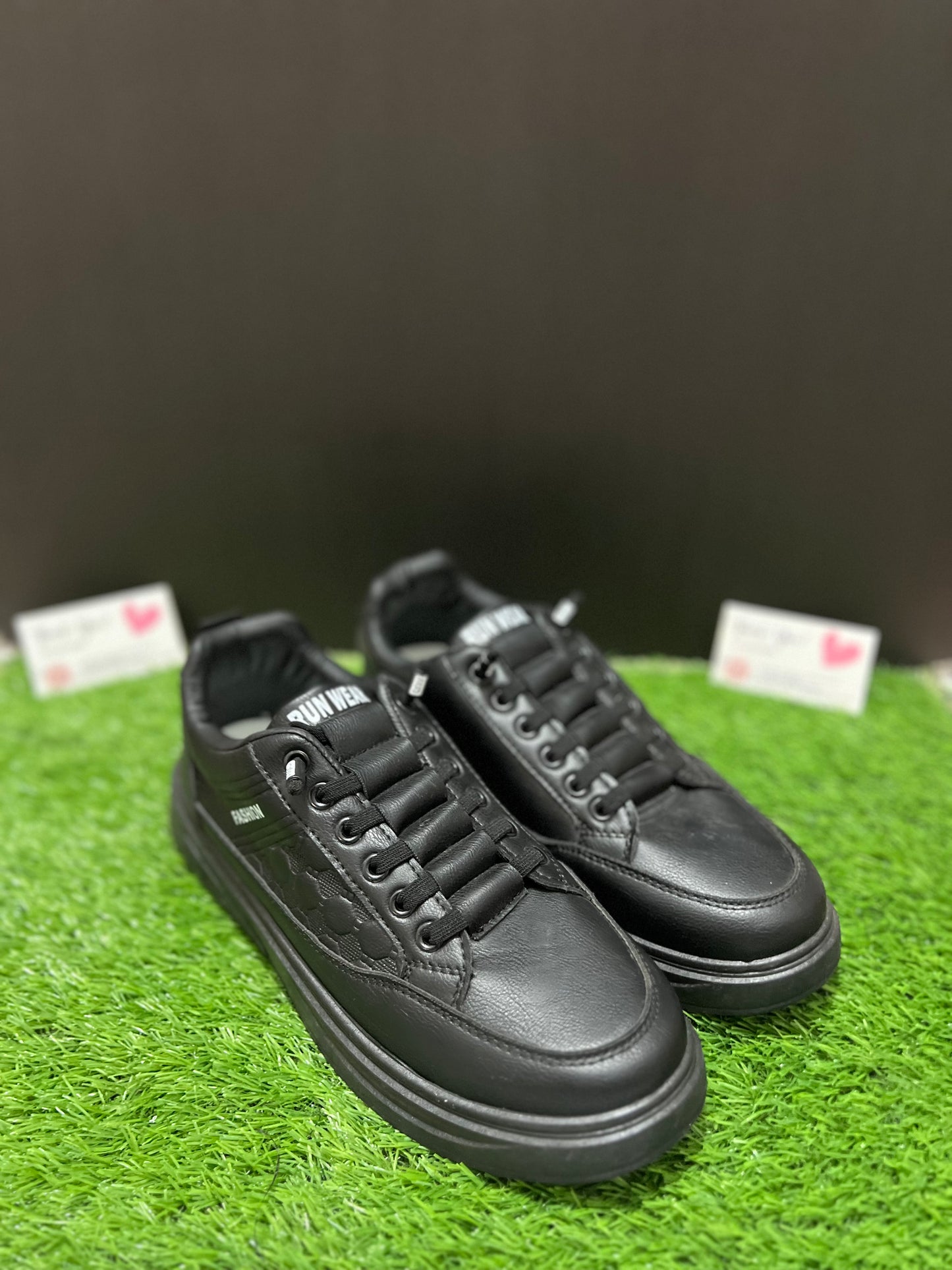Run Wear 'Fashion' Casual Sneakers – Triple Black Slip-On