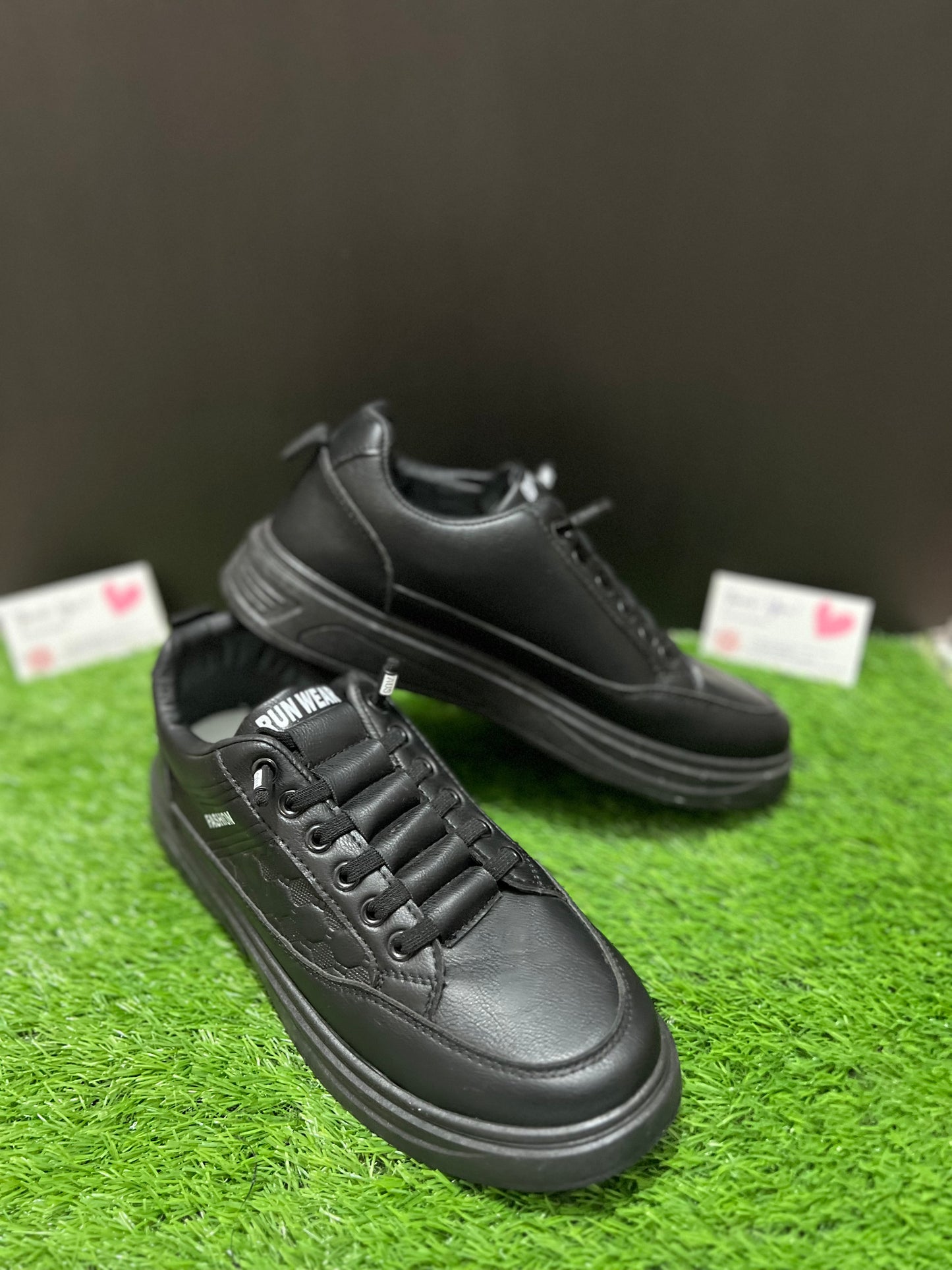 Run Wear 'Fashion' Casual Sneakers – Triple Black Slip-On